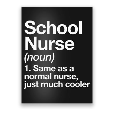 School Nurse Definition Back To School First Day Poster