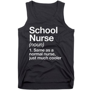 School Nurse Definition Back To School First Day Tank Top