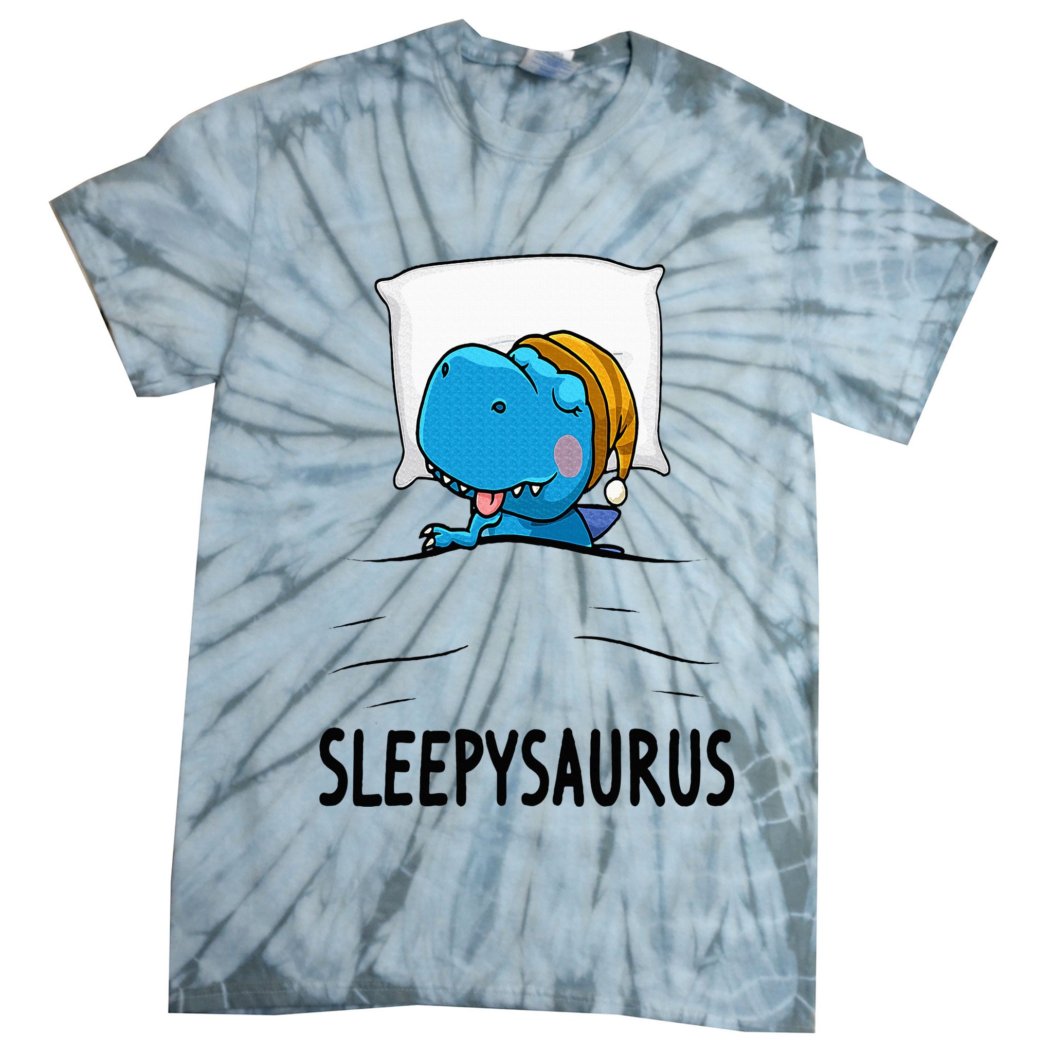 Sleepysaurus nightshirt Dinosaur Dino TRex nightgown Sleep Tie-Dye T-Shirt