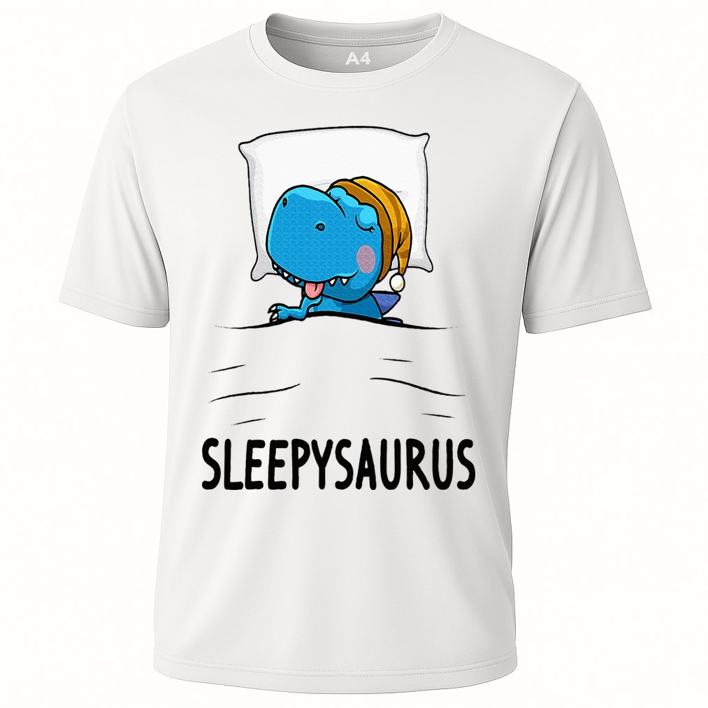 Sleepysaurus nightshirt Dinosaur Dino TRex nightgown Sleep Cooling Performance Crew T-Shirt