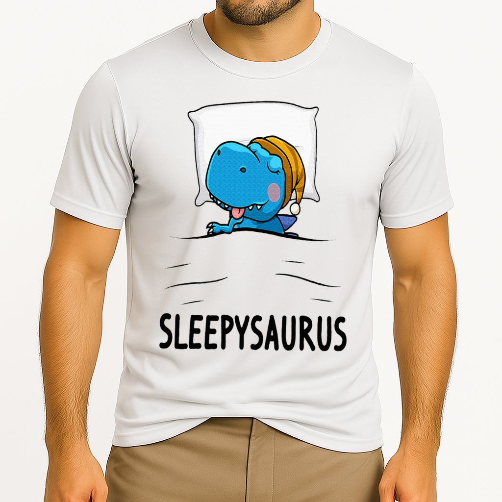Sleepysaurus nightshirt Dinosaur Dino TRex nightgown Sleep Cooling Performance Crew T-Shirt