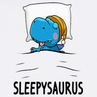 Sleepysaurus nightshirt Dinosaur Dino TRex nightgown Sleep Cooling Performance Crew T-Shirt