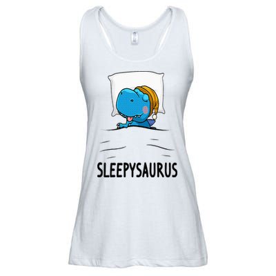 Sleepysaurus nightshirt Dinosaur Dino TRex nightgown Sleep Ladies Essential Flowy Tank