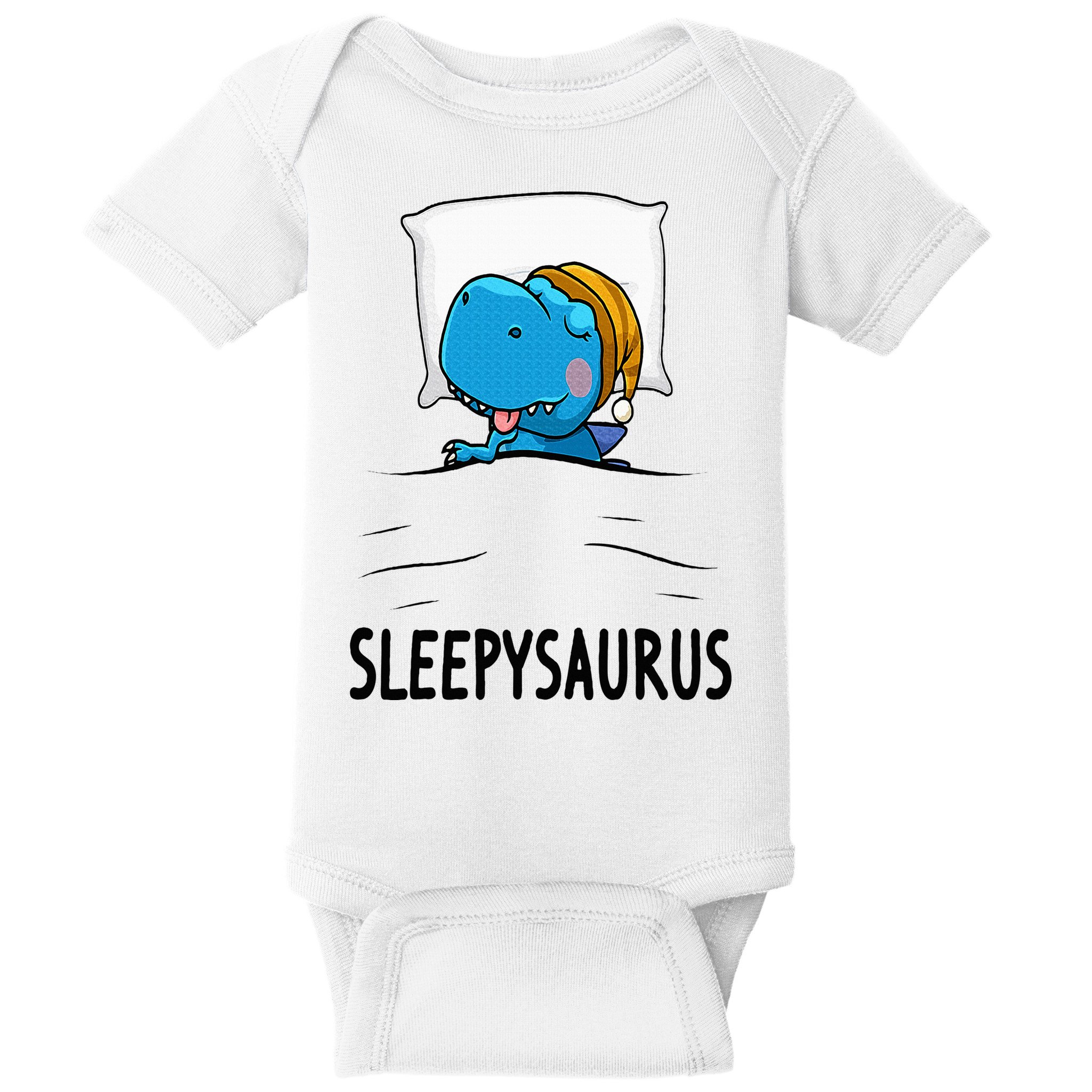 Sleepysaurus nightshirt Dinosaur Dino TRex nightgown Sleep Baby Bodysuit