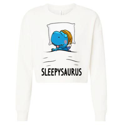 Sleepysaurus nightshirt Dinosaur Dino TRex nightgown Sleep Cropped Pullover Crew
