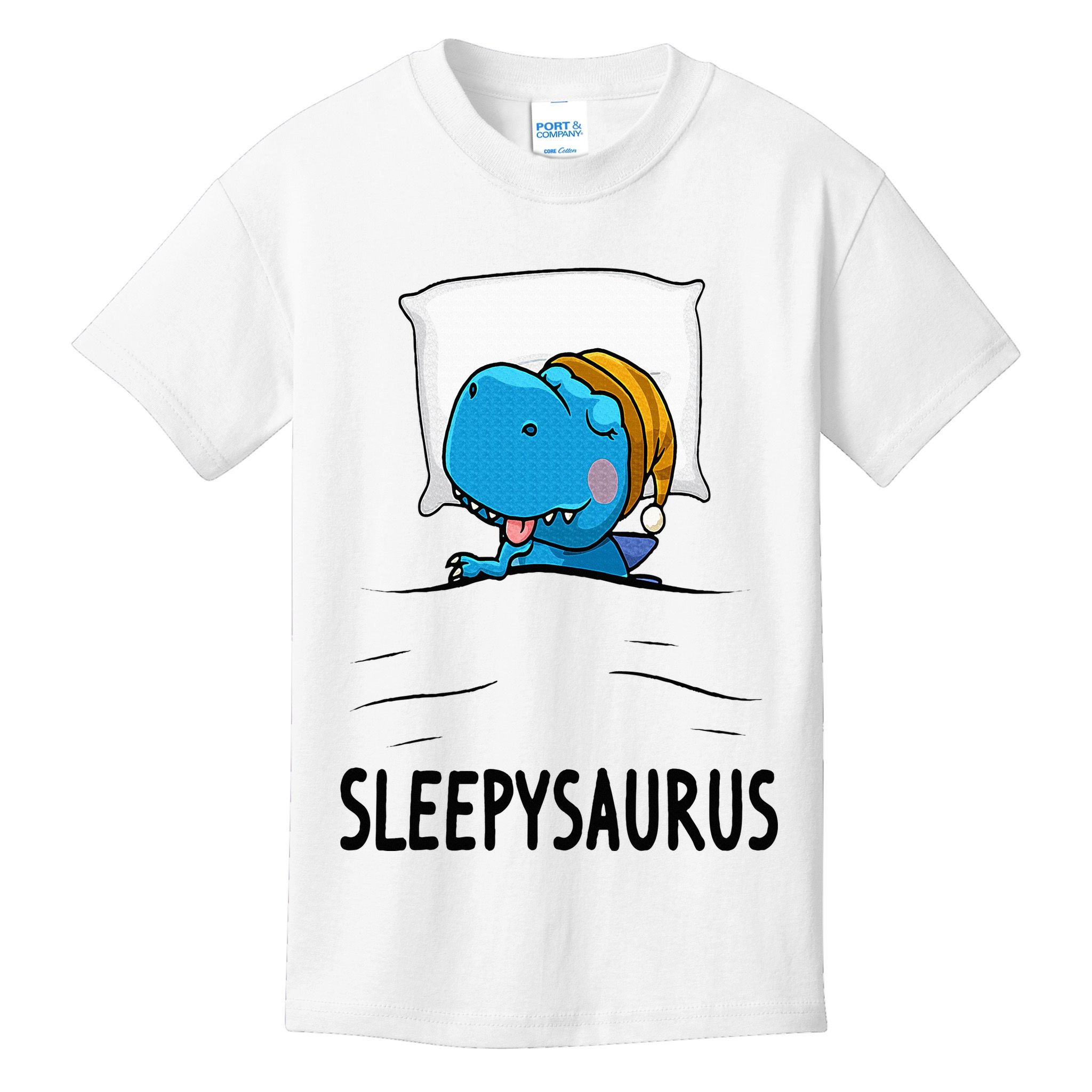 Sleepysaurus nightshirt Dinosaur Dino TRex nightgown Sleep Kids T-Shirt