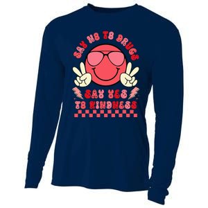 Say Not Drug Free Say Yes To Kindness Red Ribbon Week Cooling Performance Long Sleeve Crew