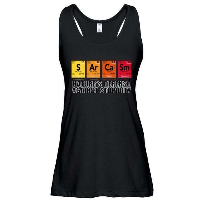 Sarcasm Natures Defense Against Stupidity Ladies Essential Flowy Tank