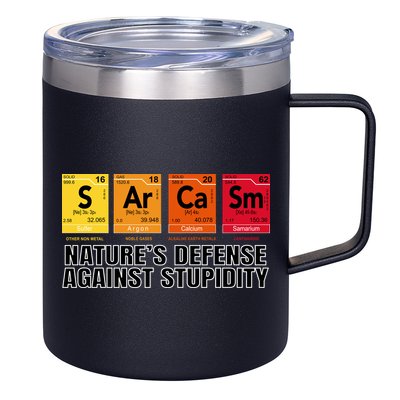 Sarcasm Natures Defense Against Stupidity 12oz Stainless Steel Coffee Mug
