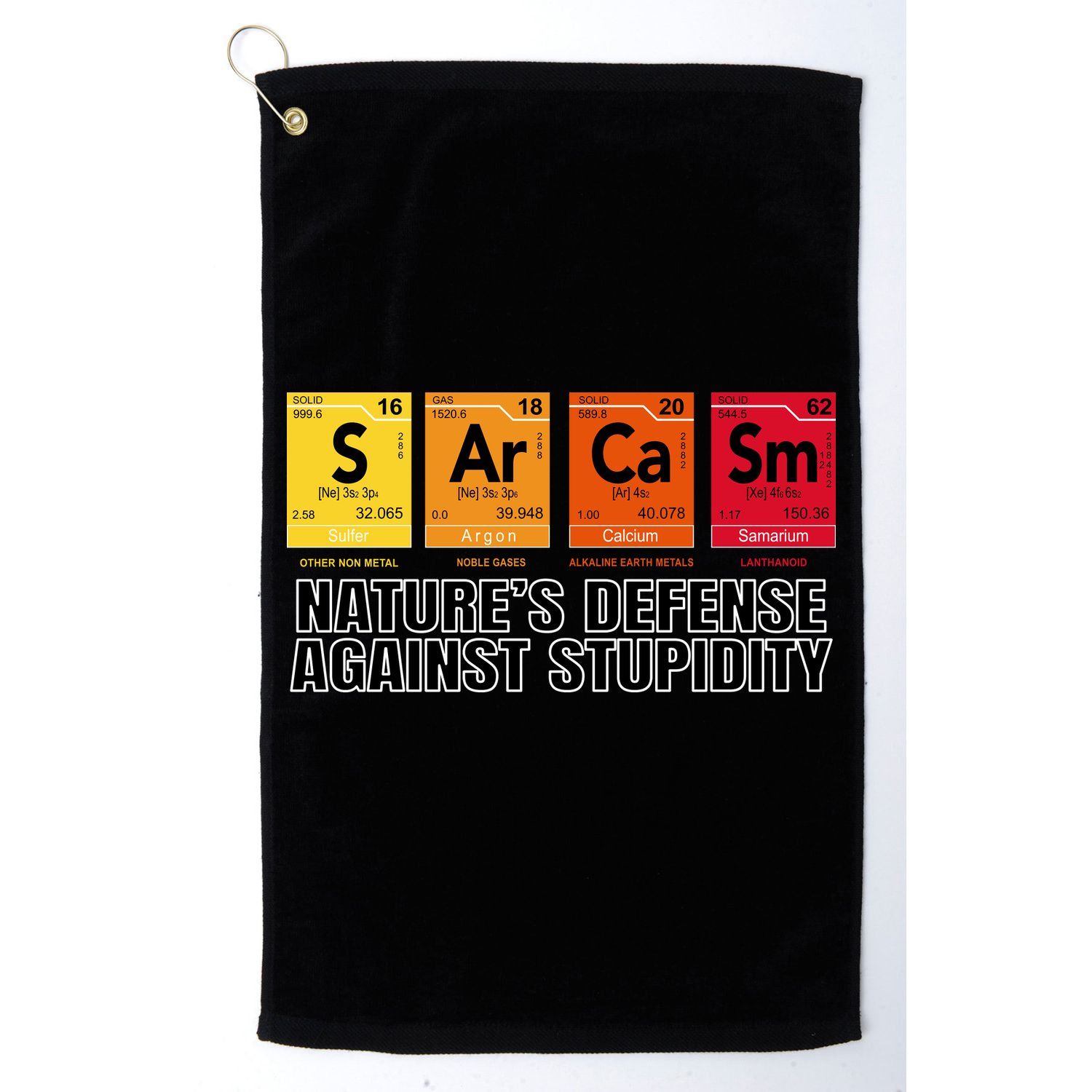Sarcasm Natures Defense Against Stupidity Golf Towel