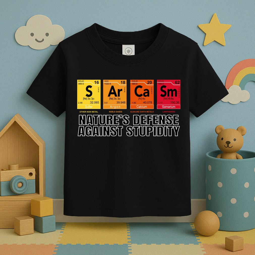 Sarcasm Natures Defense Against Stupidity Toddler T-Shirt