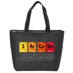 Sarcasm Natures Defense Against Stupidity Zip Tote Bag