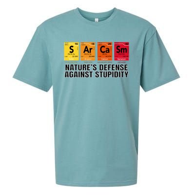 Sarcasm Natures Defense Against Stupidity Sueded Cloud Jersey T-Shirt