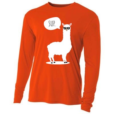 Sup No Drama Llama Alpaca Cooling Performance Long Sleeve Crew