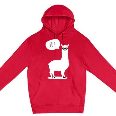 Sup No Drama Llama Alpaca Premium Pullover Hoodie