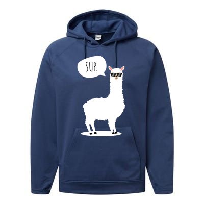 Sup No Drama Llama Alpaca Performance Fleece Hoodie