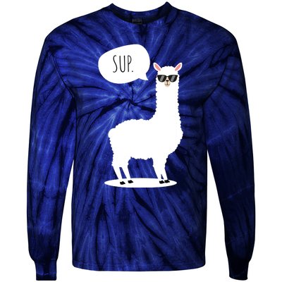 Sup No Drama Llama Alpaca Tie-Dye Long Sleeve Shirt