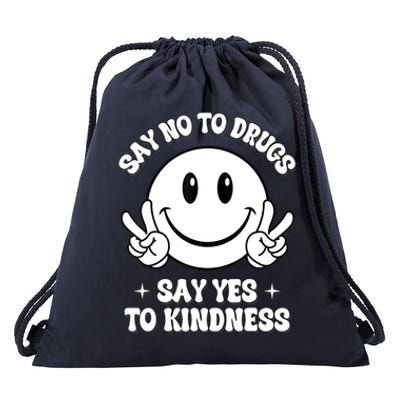 Say Not Drugfree Say Yes To Kindness Red Ribbon Week Drawstring Bag