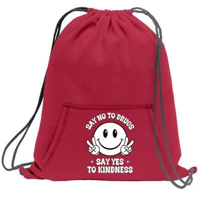 Say Not Drugfree Say Yes To Kindness Red Ribbon Week Sweatshirt Cinch Pack Bag