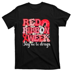 Say Not Drug Free Say Yes Kindness Red Ribbon Week Rainbow T-Shirt