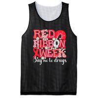 Say Not Drug Free Say Yes Kindness Red Ribbon Week Rainbow Mesh Reversible Basketball Jersey Tank