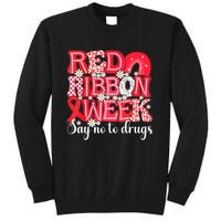 Say Not Drug Free Say Yes Kindness Red Ribbon Week Rainbow Tall Sweatshirt