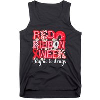 Say Not Drug Free Say Yes Kindness Red Ribbon Week Rainbow Tank Top