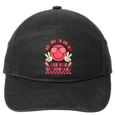 Say Not Drugfree Say Yes To Kindness Red Ribbon Week Retro 7-Panel Snapback Hat