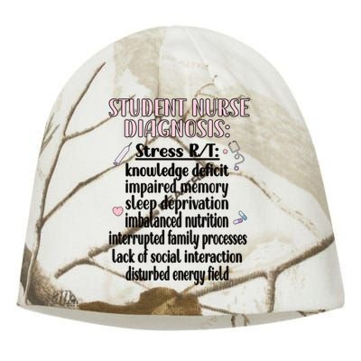 Student Nurse Diagnosis Nursing School Student Nurse Student Gift Kati - Camo Knit Beanie