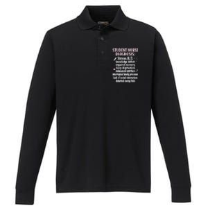 Student Nurse Diagnosis Nursing School Student Nurse Student Gift Performance Long Sleeve Polo