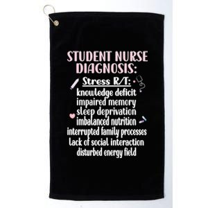 Student Nurse Diagnosis Nursing School Student Nurse Student Gift Platinum Collection Golf Towel