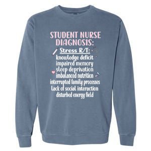 Student Nurse Diagnosis Nursing School Student Nurse Student Gift Garment-Dyed Sweatshirt