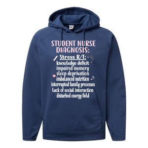 Student Nurse Diagnosis Nursing School Student Nurse Student Gift Performance Fleece Hoodie