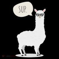 Sup No Drama Llama Alpaca Stripe Pom Pom Beanie