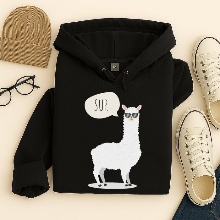 Sup No Drama Llama Alpaca Hoodie