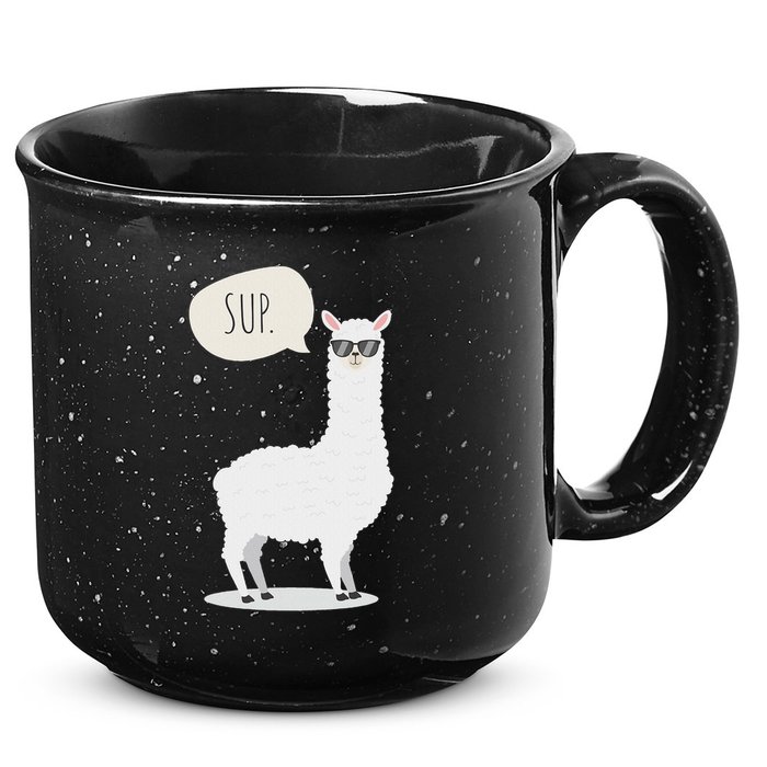 Sup No Drama Llama Alpaca 15oz Campfire Ceramic Mug