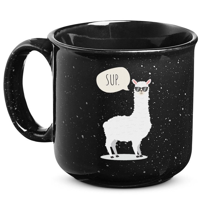 Sup No Drama Llama Alpaca 15oz Campfire Ceramic Mug