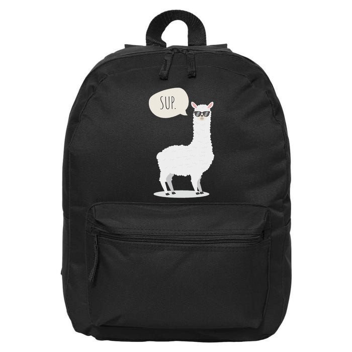 Sup No Drama Llama Alpaca 16 in Basic Backpack