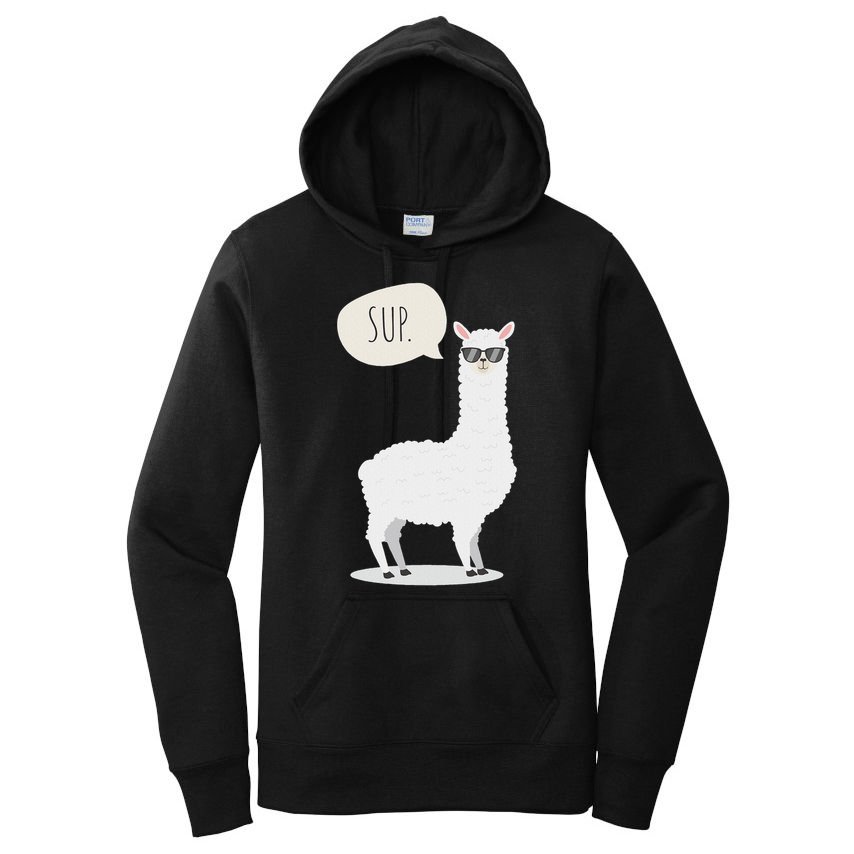 Sup No Drama Llama Alpaca Women's Pullover Hoodie
