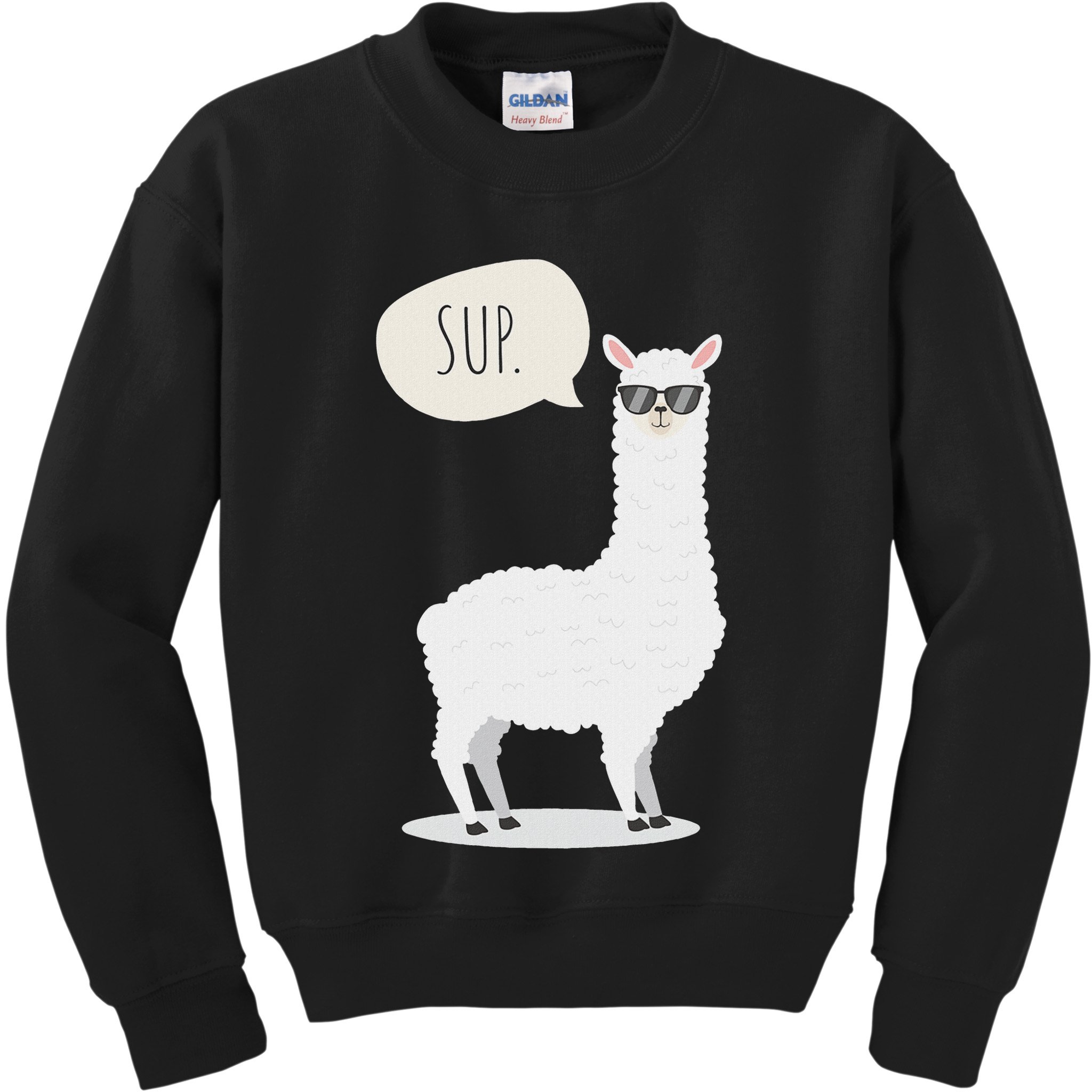 Sup No Drama Llama Alpaca Kids Sweatshirt
