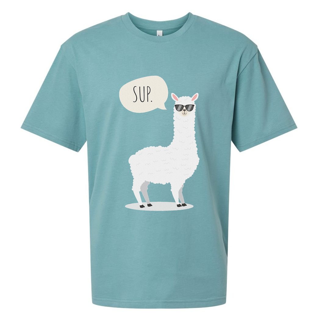 Sup No Drama Llama Alpaca Sueded Cloud Jersey T-Shirt