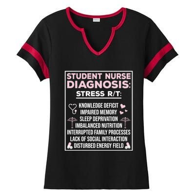 Student Nurse Diagnosis School Student Nurse Student Gift Ladies Halftime Notch Neck Tee