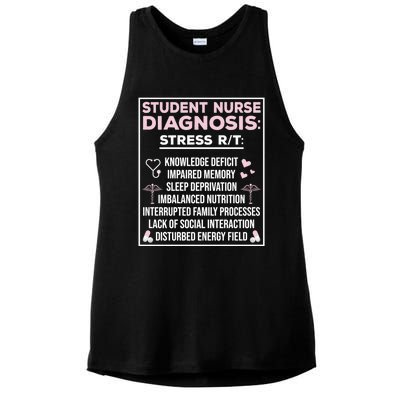 Student Nurse Diagnosis School Student Nurse Student Gift Ladies PosiCharge Tri-Blend Wicking Tank