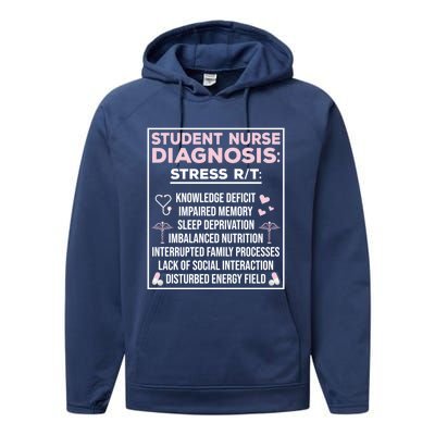 Student Nurse Diagnosis School Student Nurse Student Gift Performance Fleece Hoodie