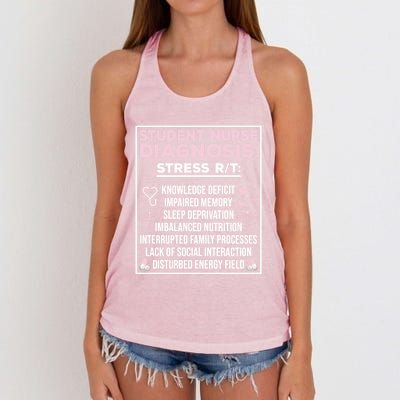 Student Nurse Diagnosis School Student Nurse Student Gift Women's Knotted Racerback Tank