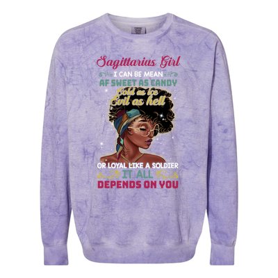 Sagittarius November December Birthday Funny Gift Colorblast Crewneck Sweatshirt