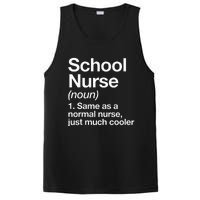 School Nurse Definition Funny Back To School First Day PosiCharge Competitor Tank