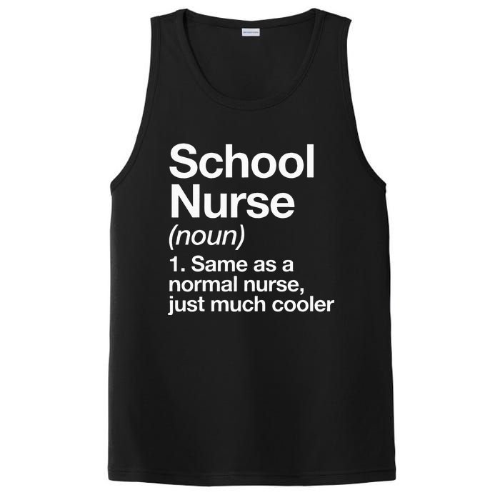 School Nurse Definition Funny Back To School First Day PosiCharge Competitor Tank