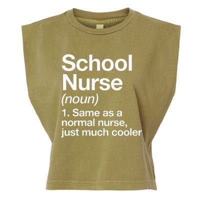 School Nurse Definition Funny Back To School First Day Garment-Dyed Women's Muscle Tee