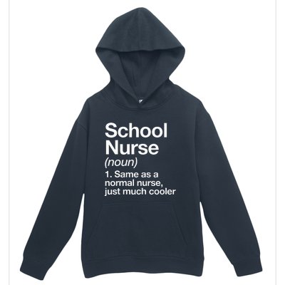 School Nurse Definition Funny Back To School First Day Urban Pullover Hoodie